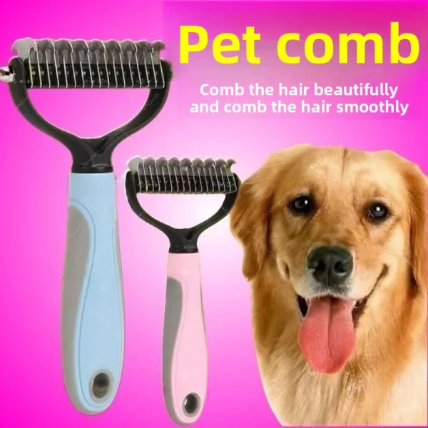 Double Sided Stainless Steel Pet Detangling Comb