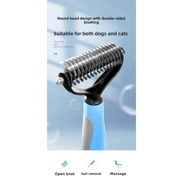 Double Sided Stainless Steel Pet Detangling Comb