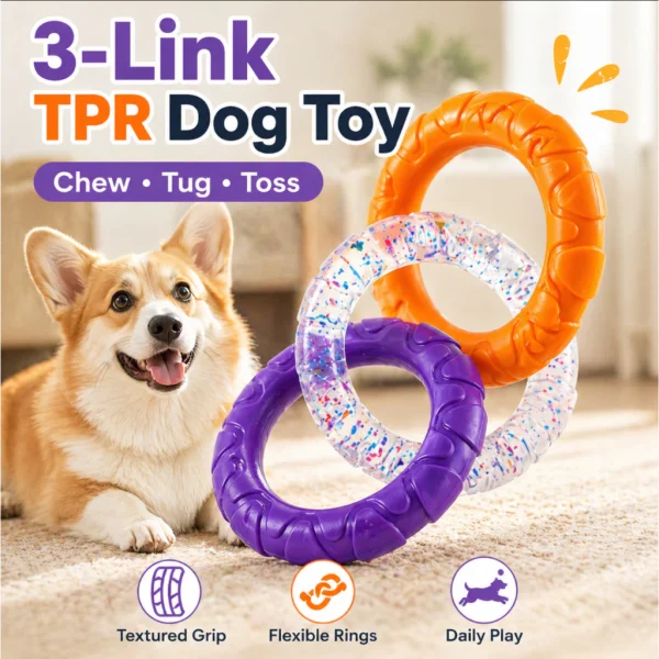 Durable Interactive Dog Tug Rope Dental Teething Toy