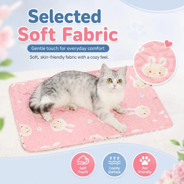 Random Washable Anti Slip Cotton Pet Bed Mat