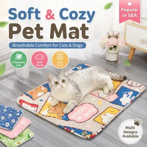Random Washable Anti Slip Cotton Pet Bed Mat