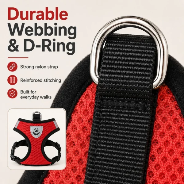 Random Adjustable Vest Style Anti-Escape Pet Harness and Leash