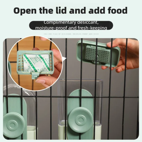 Random Hanging Cage Pet 870ml Feeder & 800ml Waterer
