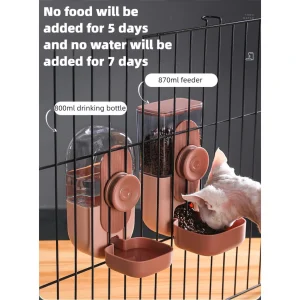 Random Hanging Cage Pet 870ml Feeder & 800ml Waterer