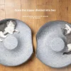 Random Washable Semi Enclosed Double Felt Donut Cat Tunnel Bed