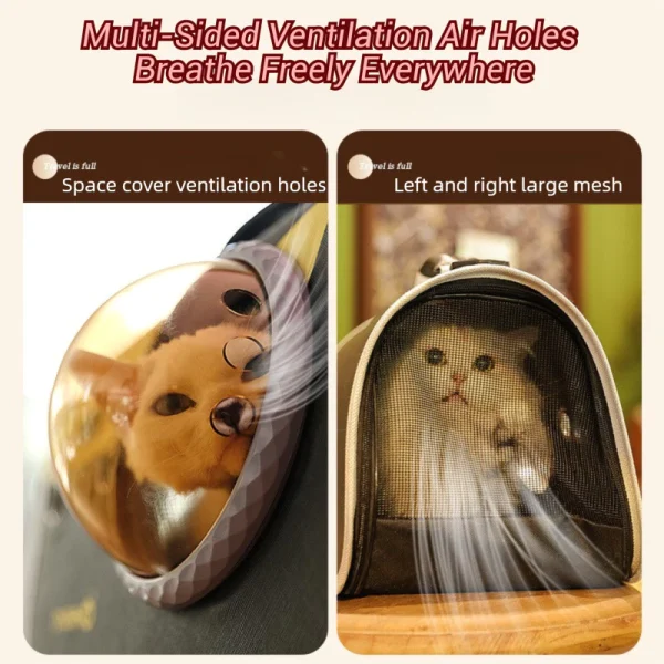 Random Portable Transparent Space Capsule Cat Carrier Backpack