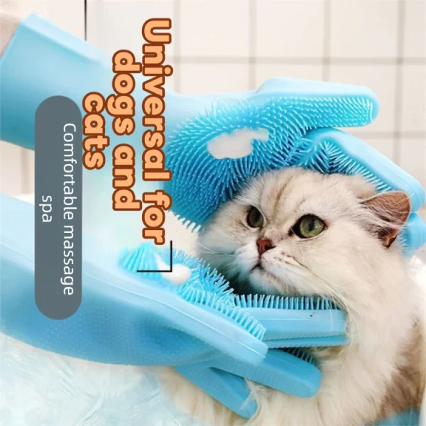 Random Anti Scratch Pet Bath and Scrubbing Gloves