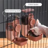 Random Hanging Cage Pet 870ml Feeder & 800ml Waterer