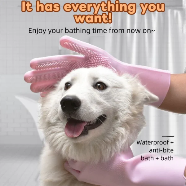 Random Anti Scratch Pet Bath and Scrubbing Gloves