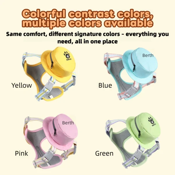 Random Anti Escape Self-Packing Pet Dog Harness Vest Backpack