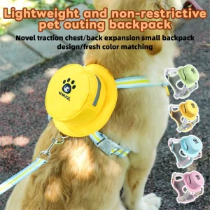 Random Anti Escape Self-Packing Pet Dog Harness Vest Backpack