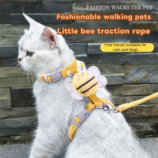 Adjustable H Shaped Anti Escape Cat Harness and Leash